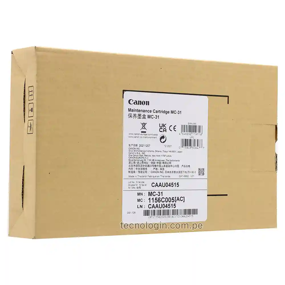 Cartucho de Mantenimiento Canon MC-31 TM-200, TM-300. TM-305. T-20. T-30