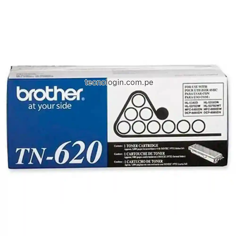 Toner Brother TN-620 Negro HL-5340DN, HL-5370DW, ,DCP-8085DN