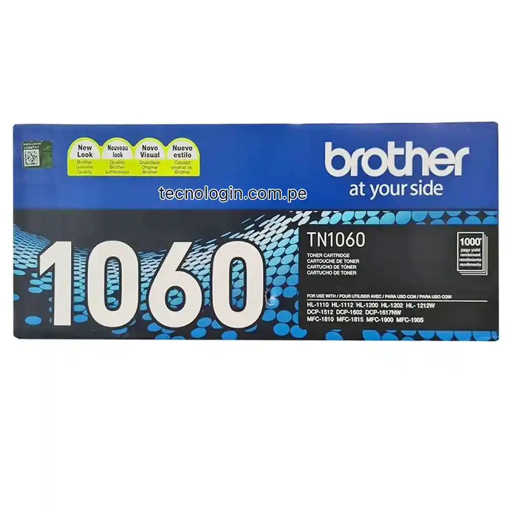 Toner Brother TN1060 Negro HL-1202, 1212W, DCP-1602, 1617NW