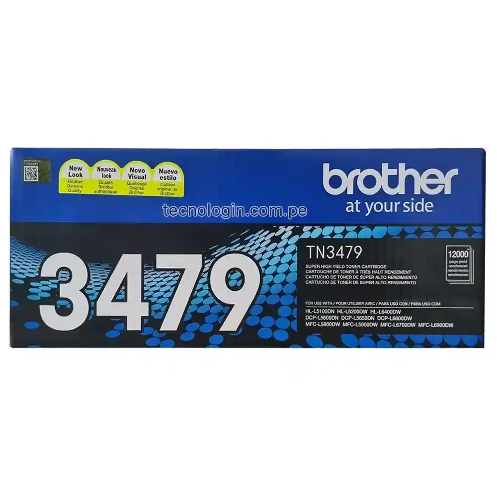 Toner Brother TN3479 Negro DCP-L5650DN, MFC-L5900DW, L6700DW.