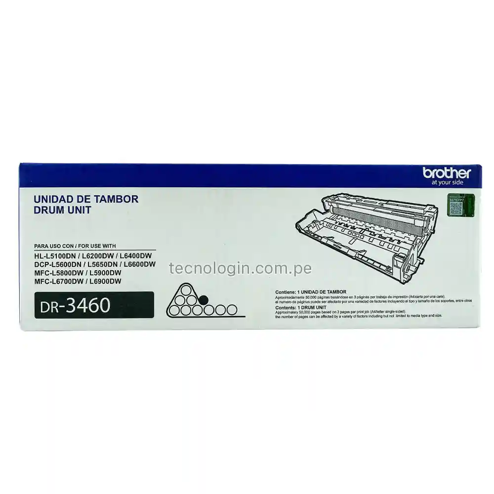 Tambor Brother DR-3460 DCP-L5650DN, MFC-L5900DW, L6700DW.