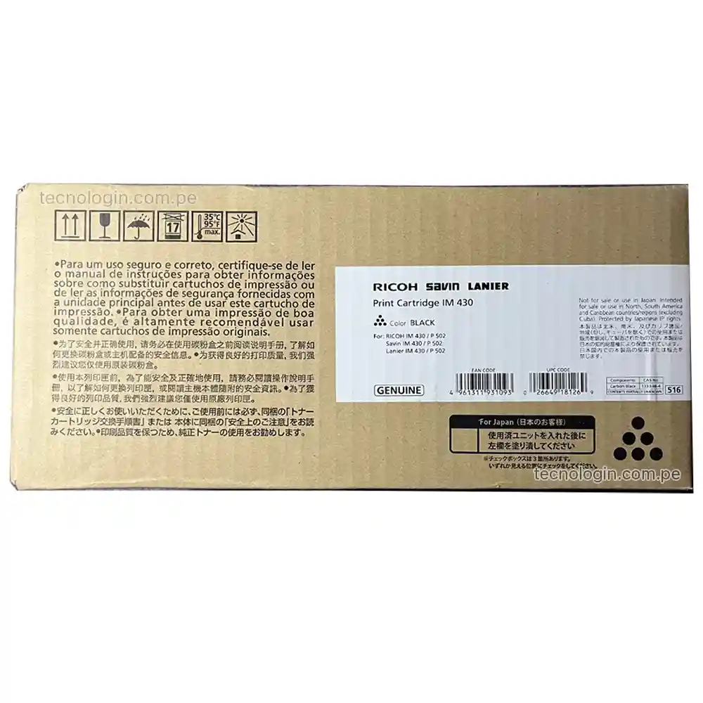 Toner Ricoh 418126 IM 430F, P 502 - 6,000 Páginas