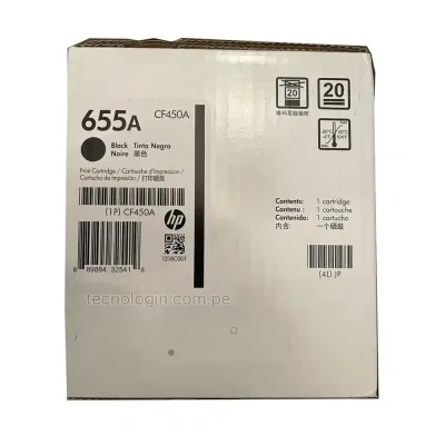 Tóner HP CF450A 655A Negro LaserJet M652dn, M653dn, M681dh