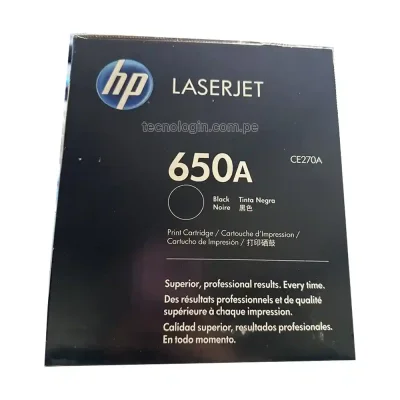 Tóner HP CE270A 650A Negro CP5520, M750DN, CP5525DN
