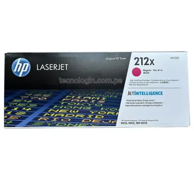 Tóner HP W2123X 212X Magenta LaserJet Enterprise M555, M578 Serie