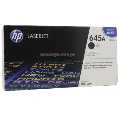 Toner HP C9730A 645A Negro LaserJet Color 5500, 5550