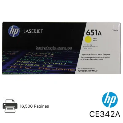 Tóner HP CE342A 651A Yellow LaserJet 500 series, M775dn