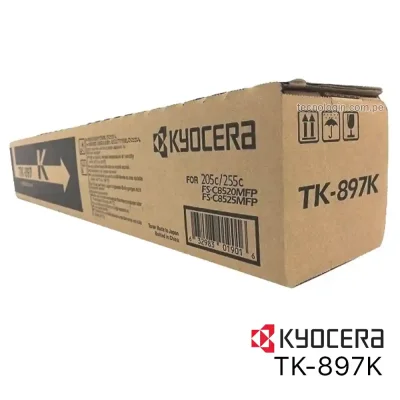 Toner Kyocera TK-897K Negro 205C, 255C, Fs-8520Mfp, FS-C8020MFP
