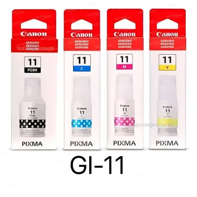 Kit Tinta Canon GI-11 Pixma G2160, G3160 G3170 y G4170