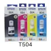 Kit Tinta Epson T504 BKCMY L4260, L6171, L6270, L14150