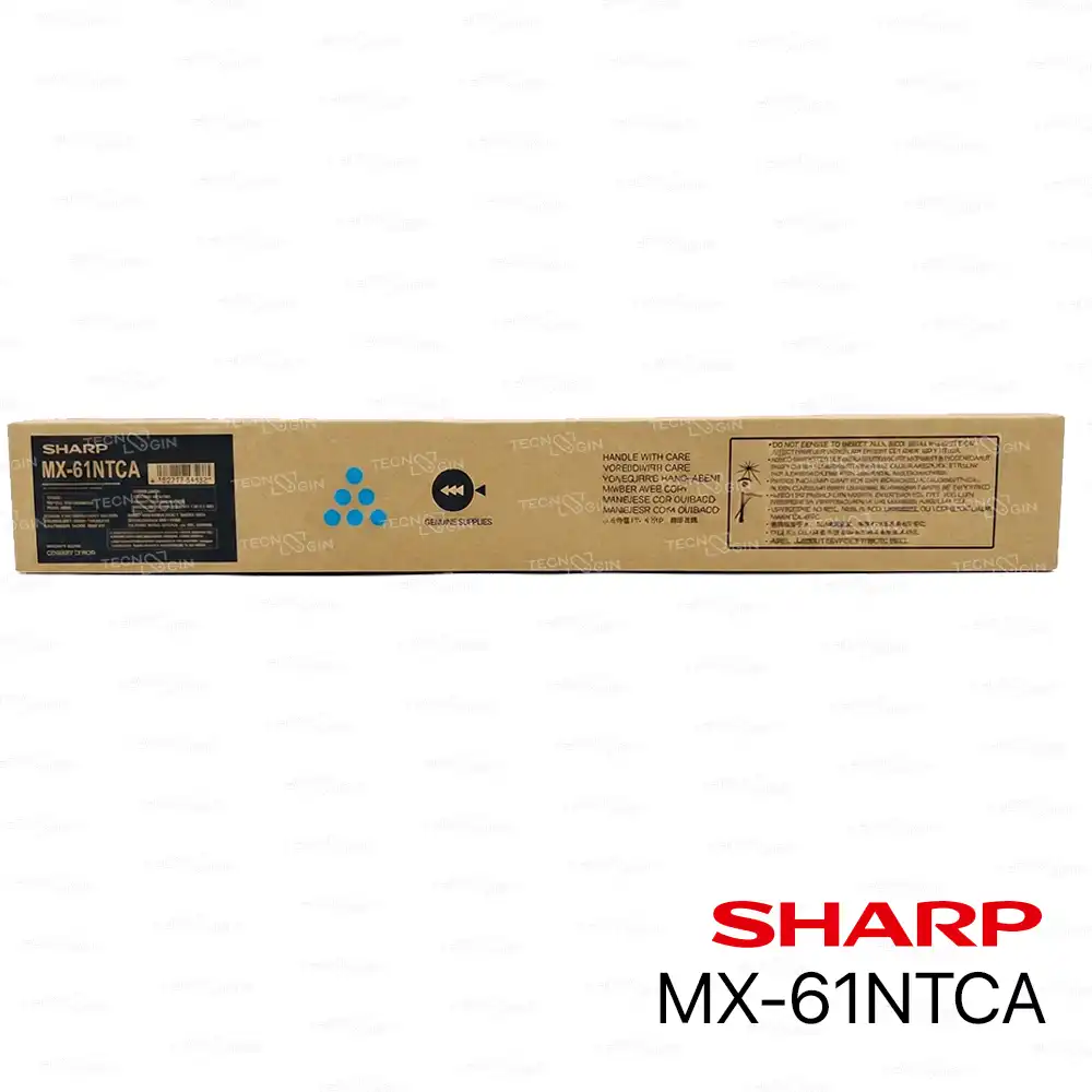 Toner Sharp MX-61NTCA Cyan Sharp MX-2630N, MX-2651, MX-3050NV, MX-3051